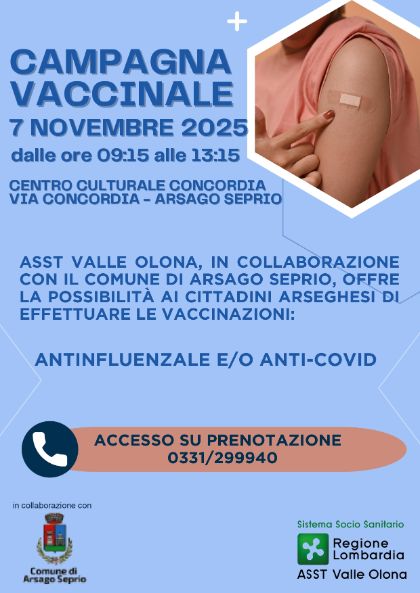 CAMPAGNA VACCINALE AD ARSAGO SEPRIO CAMPAGNA VACCINALE AD ARSAGO SEPRIO
