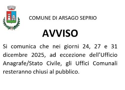 Chiusura Uffici Comunali 