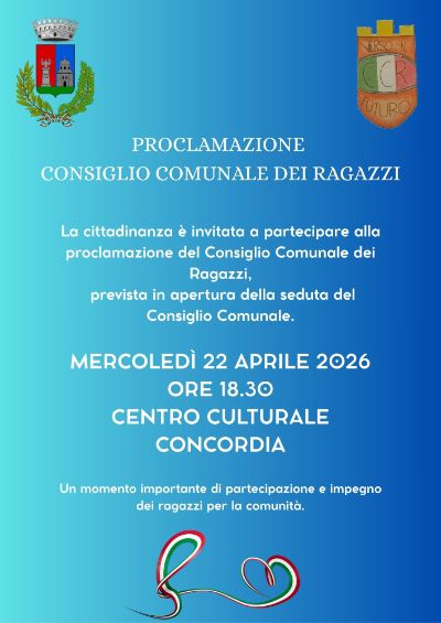 Mercoledì 22 aprile 2026 ore 18.30 Centro Culturale Concordia