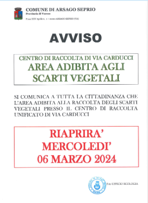 avviso scarti vegetali